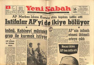 Yeni Sabah Gazetesi 6 Haziran 1962 - Beşer Bir Yıl Ağır Hapse 4 Ay Sürgüne Mahkûm Oldu - Suriyede 18 Kabile Reisi Tevkif Edildi GZ124893 - 1