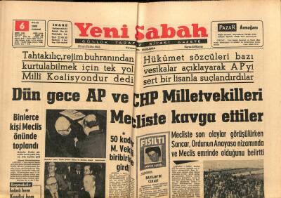Yeni Sabah Gazetesi 6 Nisan 1963 - Talimhanede Havagazı İnfilâkinde Dört Kişi Öldü - Bayar İçin Tahkikat Açıldı GZ123770 - 1