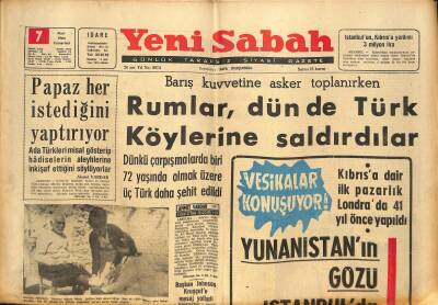 Yeni Sabah Gazetesi - 7 Mart 1964 - Yunan Kralı Öldü - Polise Silah Çeken Azılı Hırsız Vuruldu GZ124142 - 1