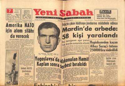 Yeni Sabah Gazetesi 7 Mayıs 1962 - Amerika NATO İçin Atom Silahı da Verecek - Sofianın Nedimeleri Belli Oldu GZ124896 - 1