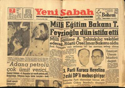 Yeni Sabah Gazetesi 7 Şubat 1961 - Sümerbank Dün İlk Defa Tenzilatlı Satış Yaptı - Emniyet Umum Müdürü Değişti GZ124072 - 1