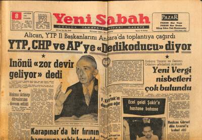 Yeni Sabah Gazetesi 8 Ağustos 1962 - Marilynin İntihar Edip Etmediği Anlaşılamadı - Sezai Okanın Sıhhati İyi GZ123893 - 1