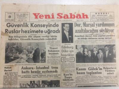 Yeni Sabah Gazetesi 8 Eylül 1950 - Ruslar Hezimete Uğradı GZ52193 - 1