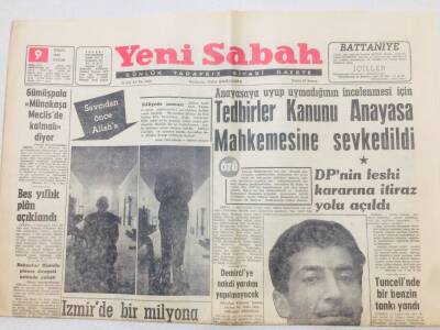 Yeni Sabah Gazetesi 9 Eylül 1962 - 10000 Tacir İcraya Verildi GZ53324 - 1