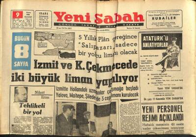Yeni Sabah Gazetesi 9 Kasım 1963 - Mümtaz Tarhan Ben Hayatımın Hesabını Vermiş İnsanım dedi GZ123823 - 1