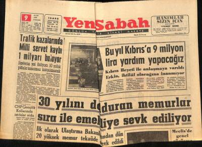 Yeni Sabah Gazetesi 9 Ocak 1963 - Ahmet Üstün Çocuğunu İstiyor - 30 Yılını Dolduran Memurlar Sıra İle Emekliye Sevk Ediliyor GZ124100 - 1