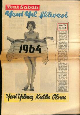Yeni Sabah Gazetesi Yeni Yıl İlavesi - 1963 Sadece G.Saray İçin Başarı Dolu Bir Yıl Oldu GZ124382 - 1