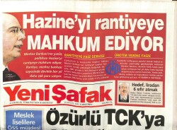 Yeni Şafak Gazetesi 10 Eylül 2003 - Özürlü TCKya AB Rötuşu GZ61398 - 2
