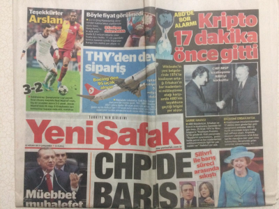 Yeni Şafak Gazetesi 10 Nisan 2013 - CHPde Barış Kavgası GZ27218 - 1