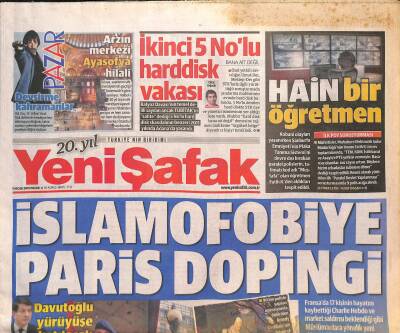 Yeni Şafak Gazetesi 11 Ocak 2015 - Gazze Sular Altında - Zeybekçi AB İle Anlaştık GZ125543 - 1