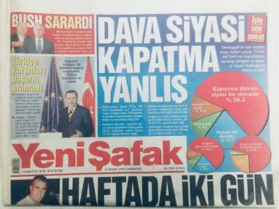 Yeni Şafak Gazetesi 12 Nisan 2008 - Trabzonda Merkezi Sistemden Ezan Yerine Zeki Mürenin Şarkısı Çalınca Şaşkınlık Yaşandı GZ40649 - 1