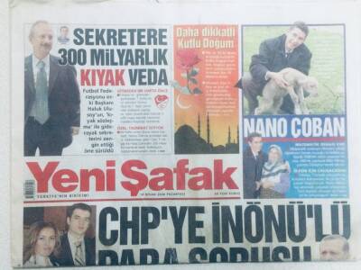 Yeni Şafak Gazetesi 14 Nisan 2008 - CHPye İnönülü Para Sorusu GZ40652 - 1