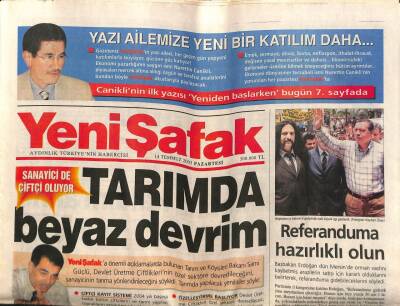 Yeni Şafak Gazetesi 14 Temmuz 2003 - SEKAya 20 Milyon Dolarlık Yatırım GZ65072 - 2
