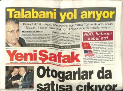 Yeni Şafak Gazetesi 15 Temmuz 2003 - Türkiye Yanıyor GZ62943 - 2