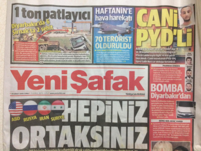 Yeni Şafak Gazetesi 19 Şubat 2016 - Hepiniz Ortaksınız, Uluslararası Terör GZ27843 - 1