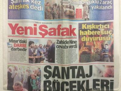 Yeni Şafak Gazetesi 21 Eylül 2013 - Tüsiad,Mısırda ki Darbe Darbedir GZ29661 - 1