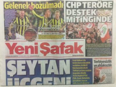 Yeni Şafak Gazetesi 21 Kasım 2016 - Şeytan Üçgeni GZ29239 - 1
