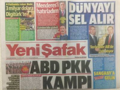 Yeni Şafak Gazetesi 22 Kasım 2016 - ABD PKK Kampı GZ29240 - 1