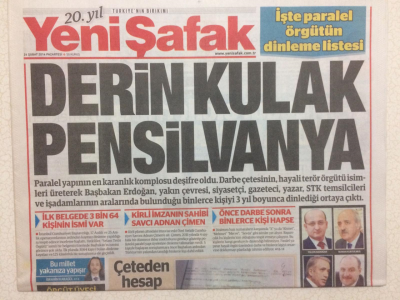 Yeni Şafak Gazetesi 24 Şubat 2014 - Derin Kulak Pensilvanya GZ29028 - 1