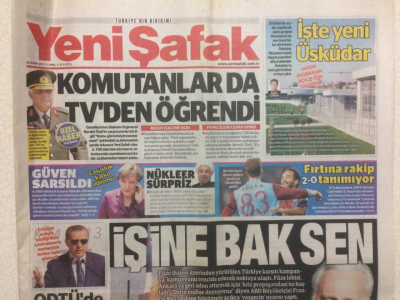 Yeni Şafak Gazetesi 25 Ekim 2013 - Erdoğan ODTÜde Faşizanlık Yapılıyor Dedi GZ29030 - 1