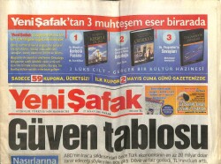 Yeni Şafak Gazetesi 27 Nisan 2003 - Güven Tablosu GZ61383 - 1