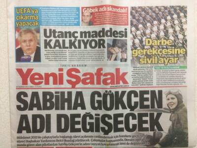 Yeni Şafak Gazetesi 28 Haziran 2013 - Sabiha Gökçen Adı Değişecek GZ29318 - 1