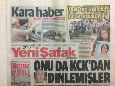 Yeni Şafak Gazetesi 3 Haziran 2014 - Onu Da KCK dan Dinlemişler GZ29584 - 1