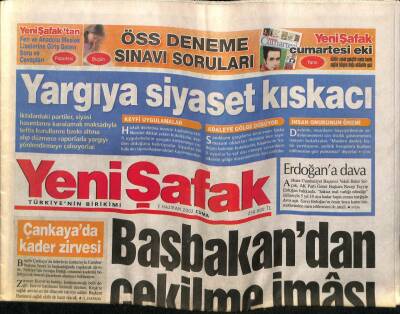 Yeni Şafak Gazetesi 7 Haziran 2002 - Çankayada Kader Zirvesi GZ65067 - 2