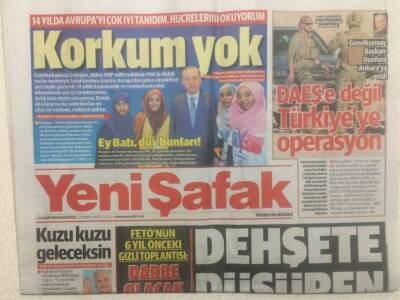 Yeni Şafak Gazetesi 7 Kasım 2016 - Dehşete Düşüren İfadeler GZ29241 - 1