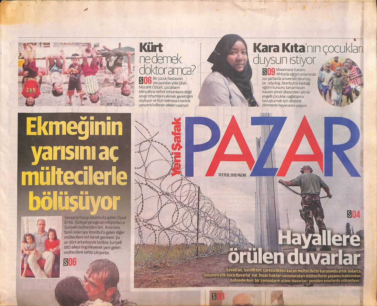Yeni Şafak Gazetesi Pazar Eki 13 Eylül 2015 GZ158408 - 1