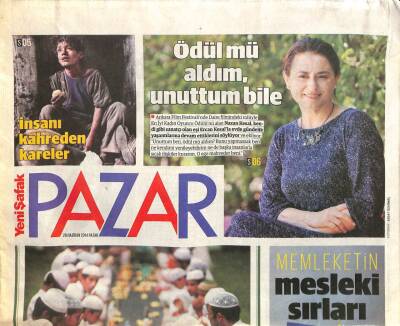 Yeni Şafak Gazetesi Pazar Eki 29 Haziran 2014 - Nazan Kesal , Ödül Mü Aldım , Unuttum Bile GZ105819 - 1