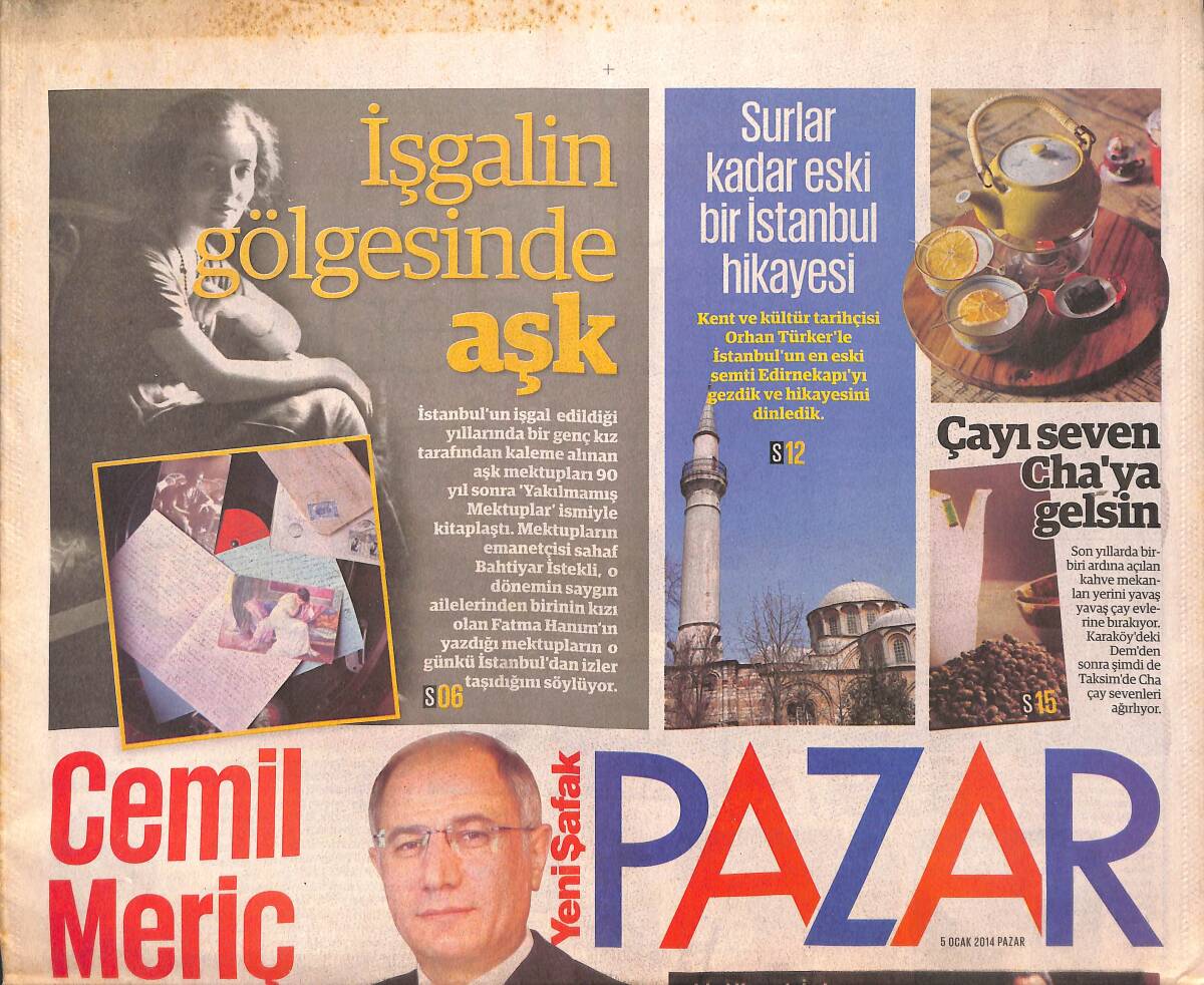 Yeni Şafak Gazetesi Pazar Eki 5 Ocak 2014 - Efkan Ala , Cemil Meriç Hayranı GZ134914 - 1