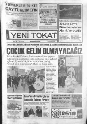 Yeni Tokat Gazetesi 10 Mart 2013 - Niksar Kalesinde Peyzaj Çalışması GZ122448 - 1
