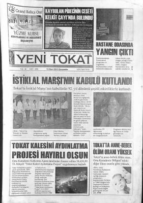 Yeni Tokat Gazetesi 13 Mart 2013 - Kastamonulu Mehmet Feyzi Efendi Erbaada Anıldı GZ122451 - 1