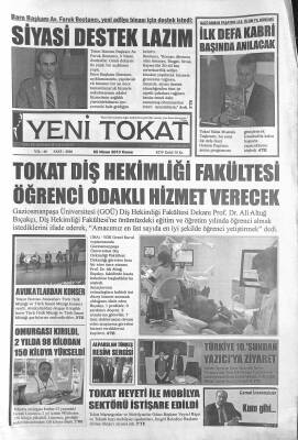 Yeni Tokat Gazetesi 5 Nisan 2013 - Tokat Diş Hekimliği Fakültesi Öğrenci Odaklı Hizmet Verecek GZ122450 - 1