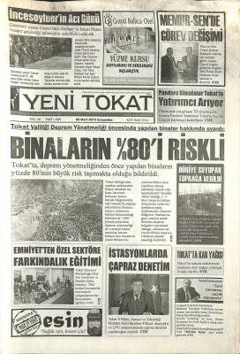 Yeni Tokat Gazetesi 6 Mart 2013 - Düriye Soyupak Toprağa Verildi, Pandora Simulator Tokatta Yatırımcı Arıyor GZ122447 - 1