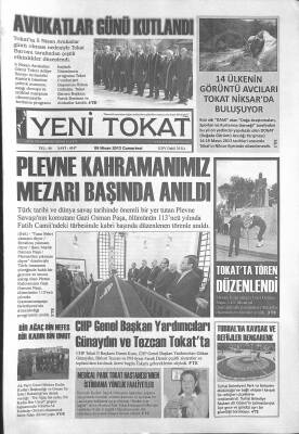 Yeni Tokat Gazetesi 6 Nisan 2013 - Plevne Kahramanımız Mezarı Başında Anıldı GZ122449 - 1