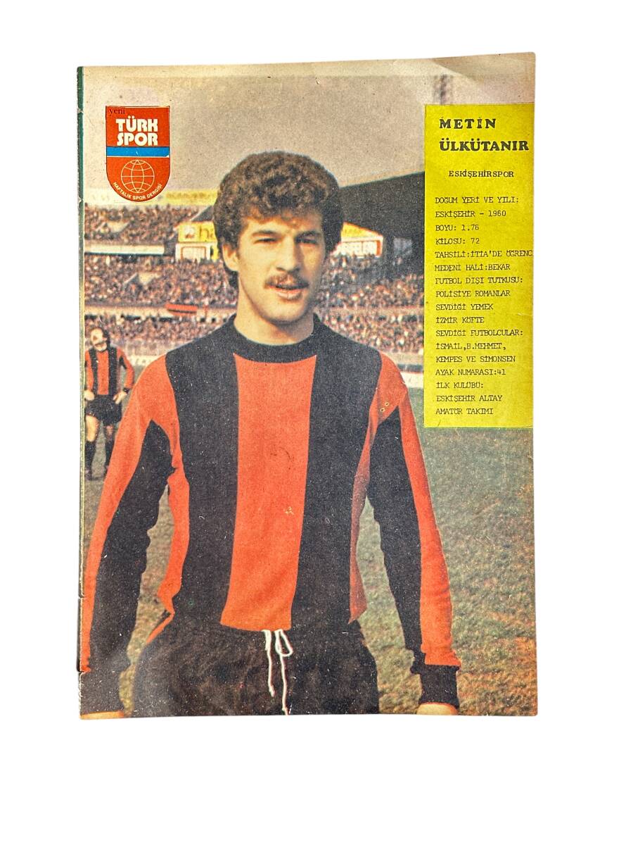 Yeni Türk Spor Dergisi Eskişehirspor Futbolcu Metin Ülkütanır Poster KRT23288 - 1