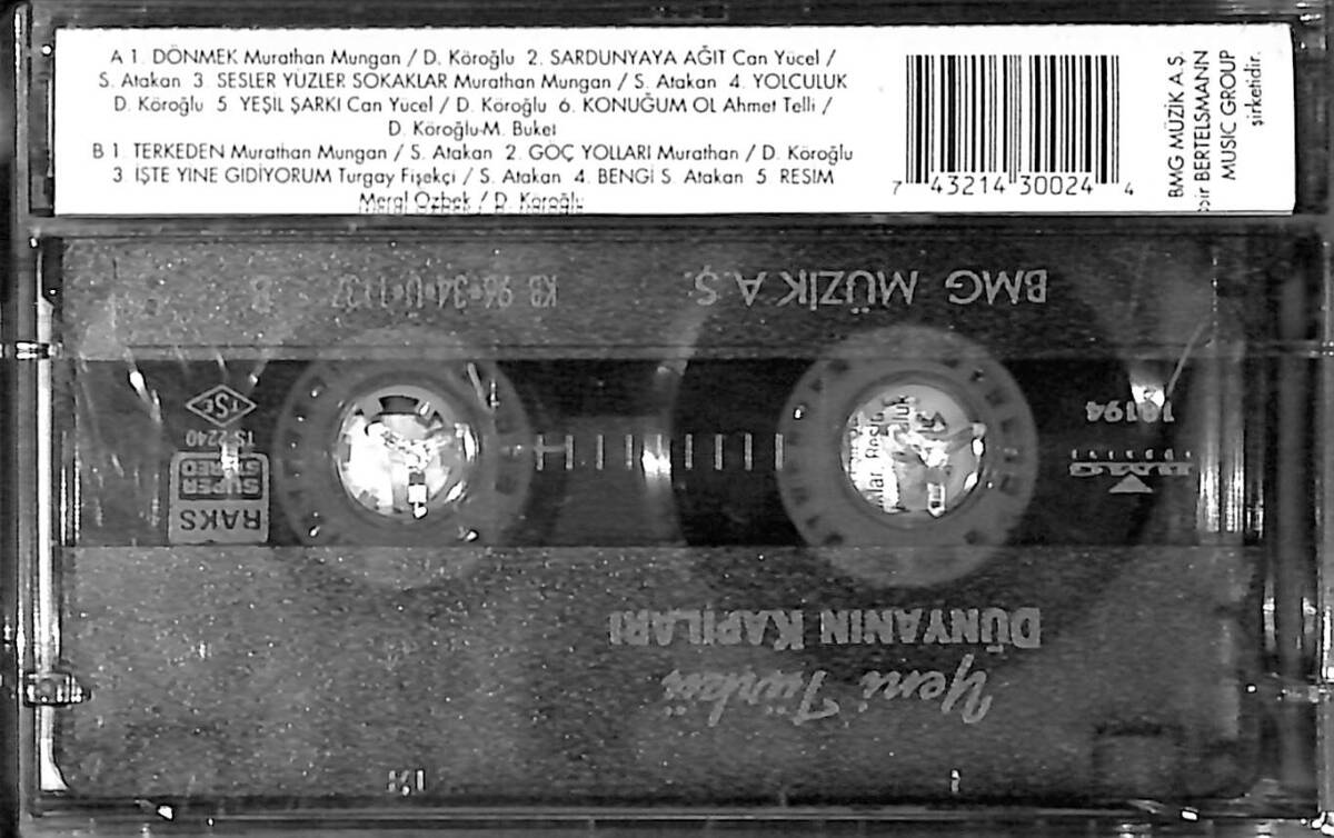Yeni Türkü - Dünyanın Kapıları Kaset (İkinci El) KST27351 - 2