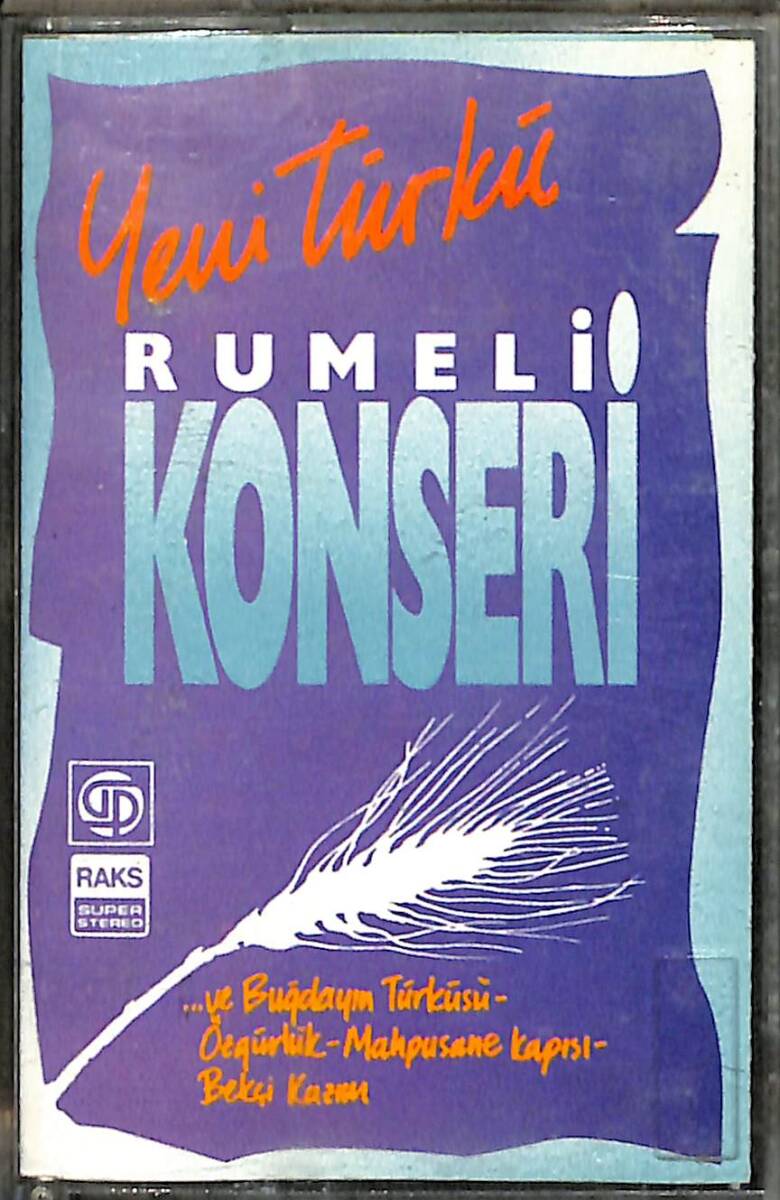 Yeni Türkü – Rumeli Konseri Orijinal Kaset (İkinci El) * Göksoy Müzik - Mavi Bandrol - 1990 * KST30169 - 1