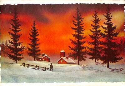 Yeni Yıl Yılbaşı Kartpostal KRT18080 - 1