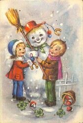 Yeni Yıl Yılbaşı Kartpostal KRT18082 - Gökçekoleksiyon