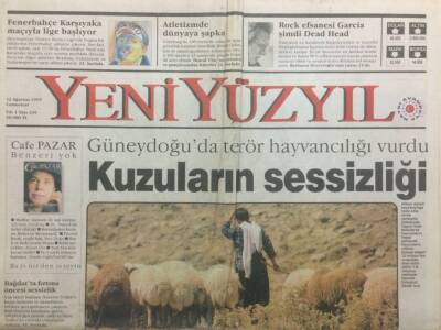 Yeni Yüzyıl Gazetesi 12 Ağustos 1995 - Güneydoğuda Terör Hayvancılığı Vurdu GZ34857 - 1