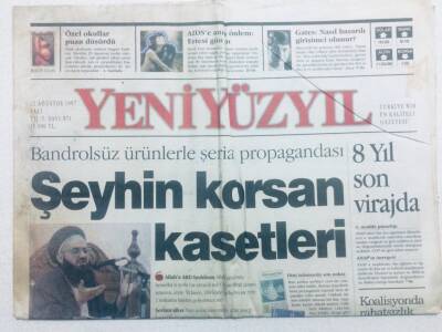 Yeni Yüzyıl Gazetesi 12 Ağustos 1997 - Şeyhin Korsan Kasetleri GZ42297 - 1
