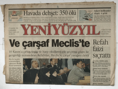 Yeni Yüzyıl Gazetesi 13 Kasım 1996 - Havada Dehşet 350 Ölü GZ5530 - 1
