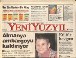 Yeni Yüzyıl Gazetesi 13 Mayıs 1995 - Burçak Çerezcioğlu Kansere Yenildi - Nelson Mandela: Beyazların Sadakatine İnanıyorum GZ3175 - Gökçekoleksiyon