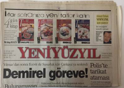 Yeni Yüzyıl Gazetesi - 13 Ocak 1997 - Yılmazdan Sonra Ecevit de Susurluk İçin Çankayaya Seslendi Demirel Göreve GZ25371 - 1