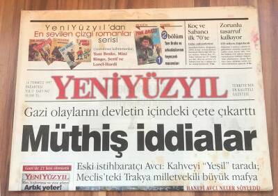 Yeni Yüzyıl Gazetesi 14 Temmuz 1997 - Mecliste Terör Taktiği GZ1703 - 1