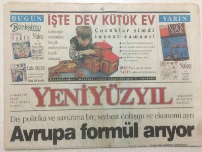 Yeni Yüzyıl Gazetesi 16 Mart 1997 - Avrupa Formül Arıyor GZ47745 - 1