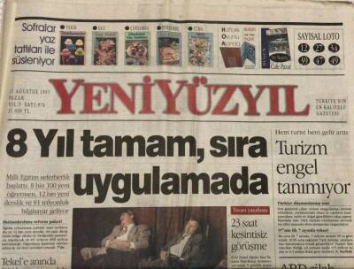 Yeni Yüzyıl Gazetesi 17 Ağustos 1997-Akşener Çeliki De Kandırdı GZ45154 - 1